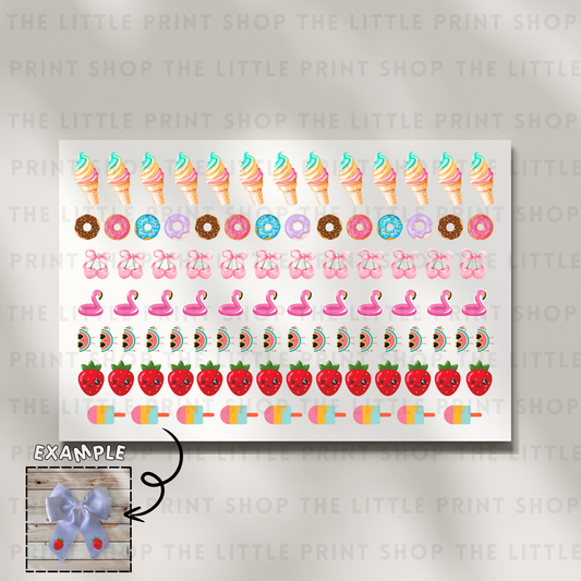 Candy - DTF A4 Hair Bow Transfer Sheet