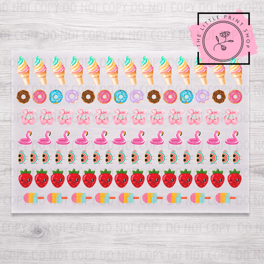 Candy - DTF A4 Hair Bow Transfer Sheet