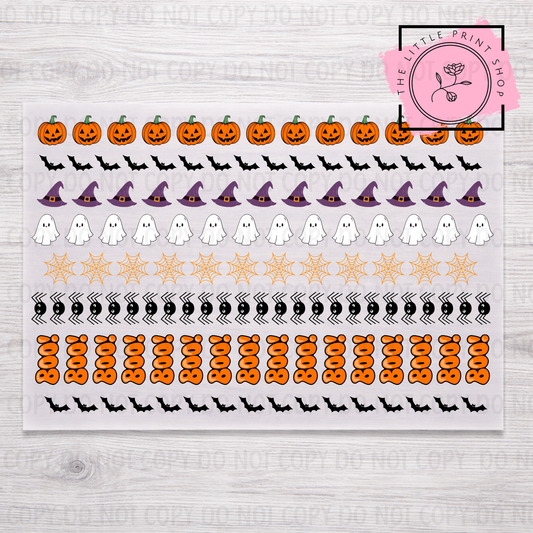 Halloween Design #1 - DTF A4 Hair Bow Transfer Sheet