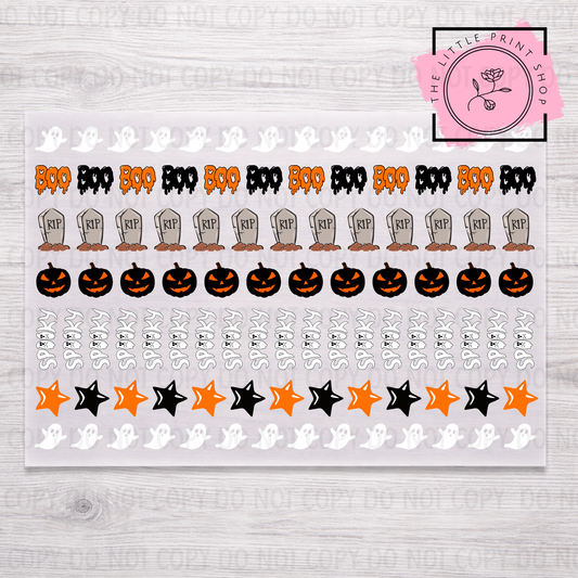 Halloween Design #3 - DTF A4 Hair Bow Transfer Sheet
