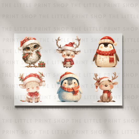 Christmas Animals - DTF A4 Transfer Sheet