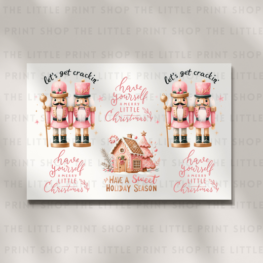 Pink Nutcrackers - DTF A4 Transfer Sheet