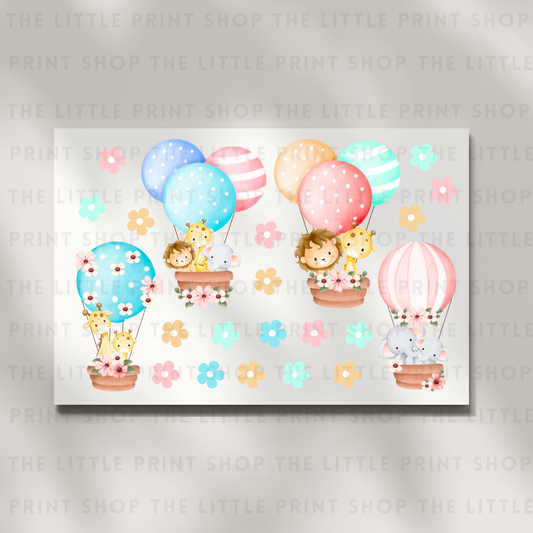 Hot Air Balloons - DTF A4 Transfer Sheet