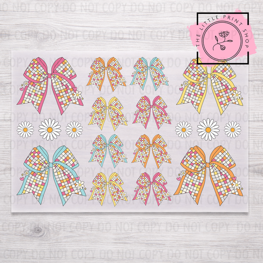 Disco Bows - DTF A4 Transfer Sheet