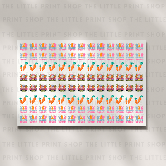 Easter Squad - DTF A4 Hair Bow Transfer Sheet