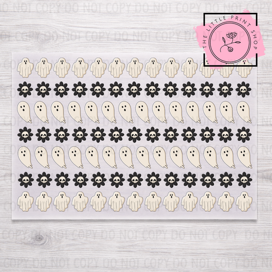 Ghosties - DTF A4 Hair Bow Transfer Sheet