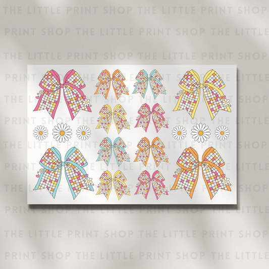 Disco Bows - DTF A4 Transfer Sheet