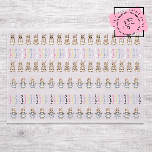 Happy Easter - DTF A4 Hair Bow Transfer Sheet