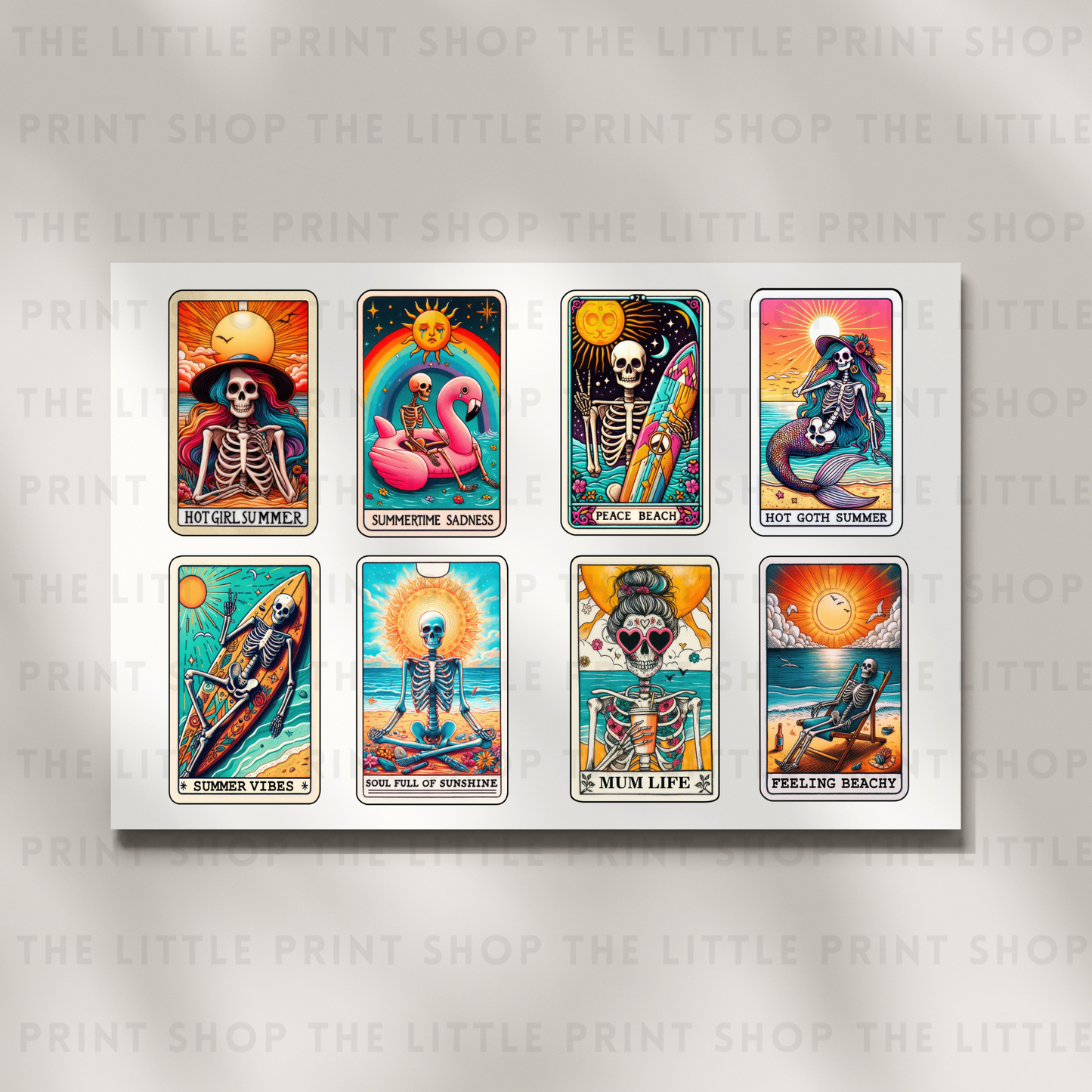 Summer Tarot Cards - DTF A4 Transfer Sheet