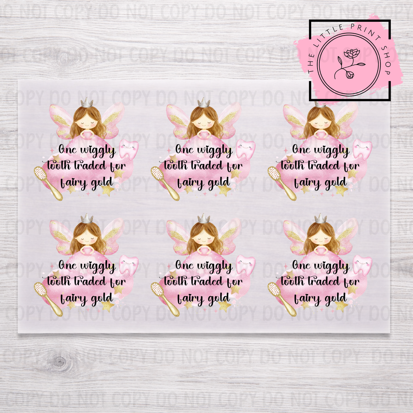 Tooth Fairy Sheet Bundle - 5cm or 8cm - DTF A4 Transfer Sheet
