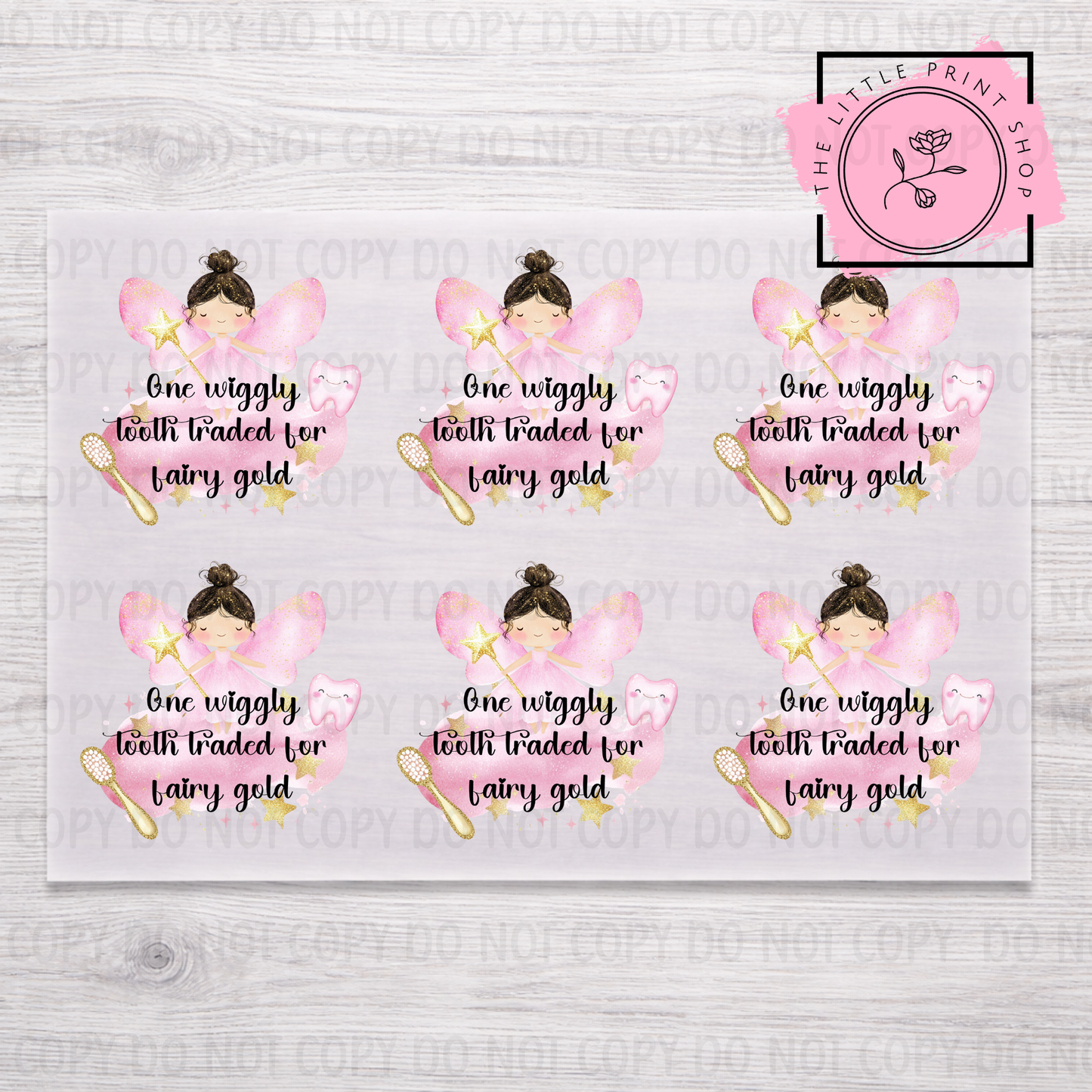 Tooth Fairy Sheet Bundle - 5cm or 8cm - DTF A4 Transfer Sheet