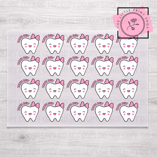Tooth Fairy Sheet Bundle - 5cm or 8cm - DTF A4 Transfer Sheet