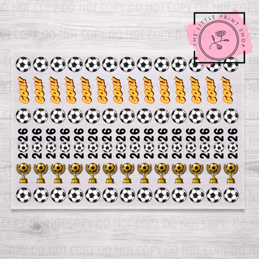 Football - DTF A4 Hair Bow Transfer Sheet