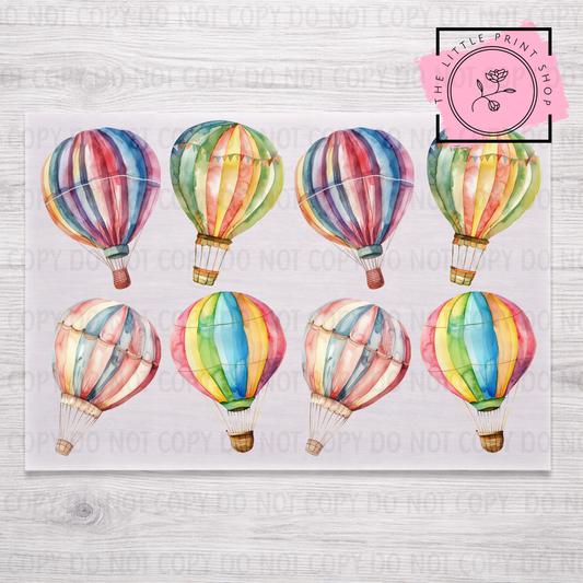 Hot Air Balloons - DTF A4 Transfer Sheet