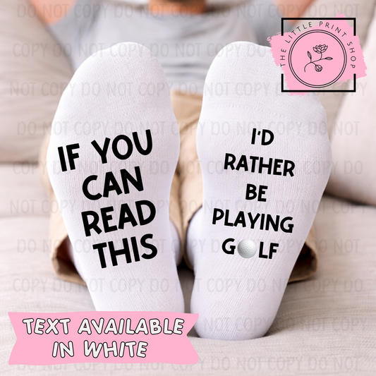 Golf - DTF Sock Transfer Sheet