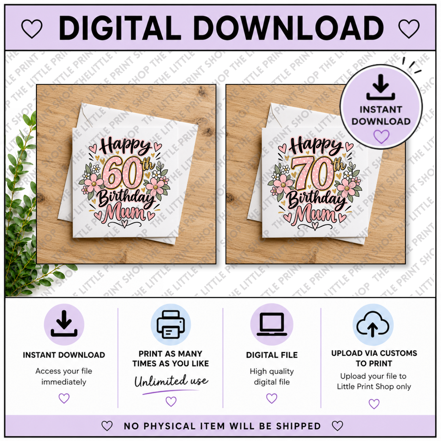 Milestone Birthdays - Mum - Digital Product