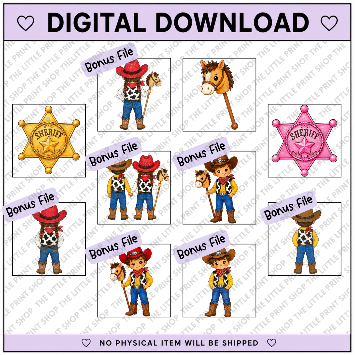 Cowboy & Cowgirl Bundle - Digital Download