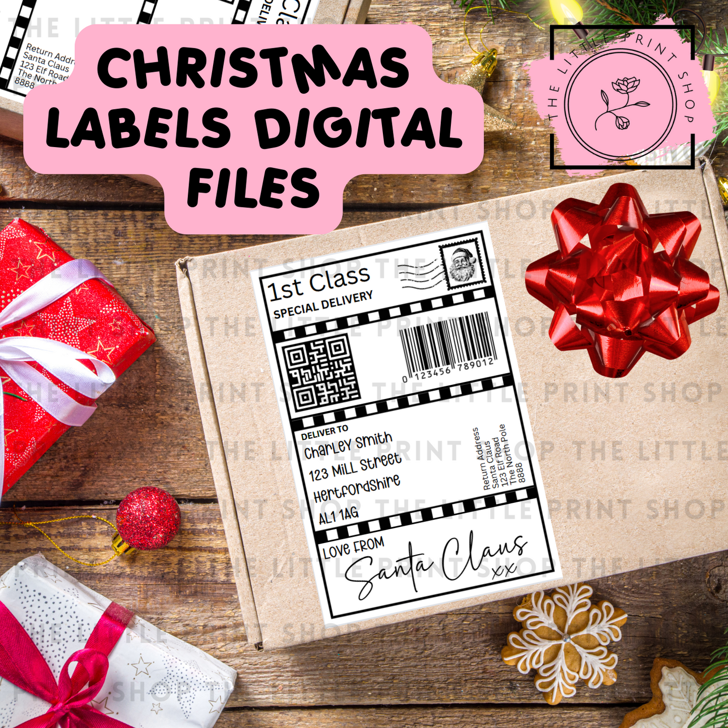 Christmas Postage Label Bundle - Download File Only