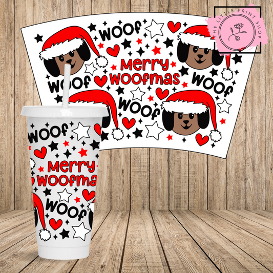 Merry Woofmas - 24oz Printed UV DTF Wrap