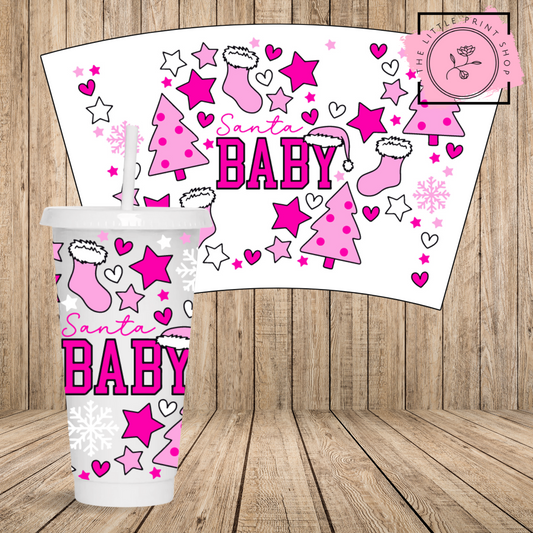 Santa Baby - 24oz Printed UV DTF Wrap