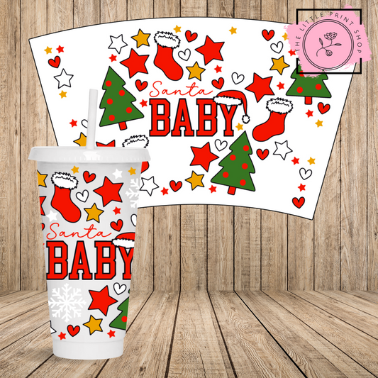 Santa Baby - 24oz Printed UV DTF Wrap