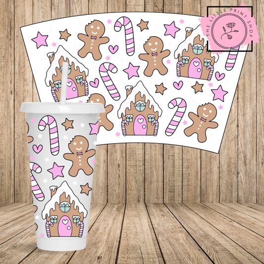 Pink House - 24oz Printed UV DTF Wrap