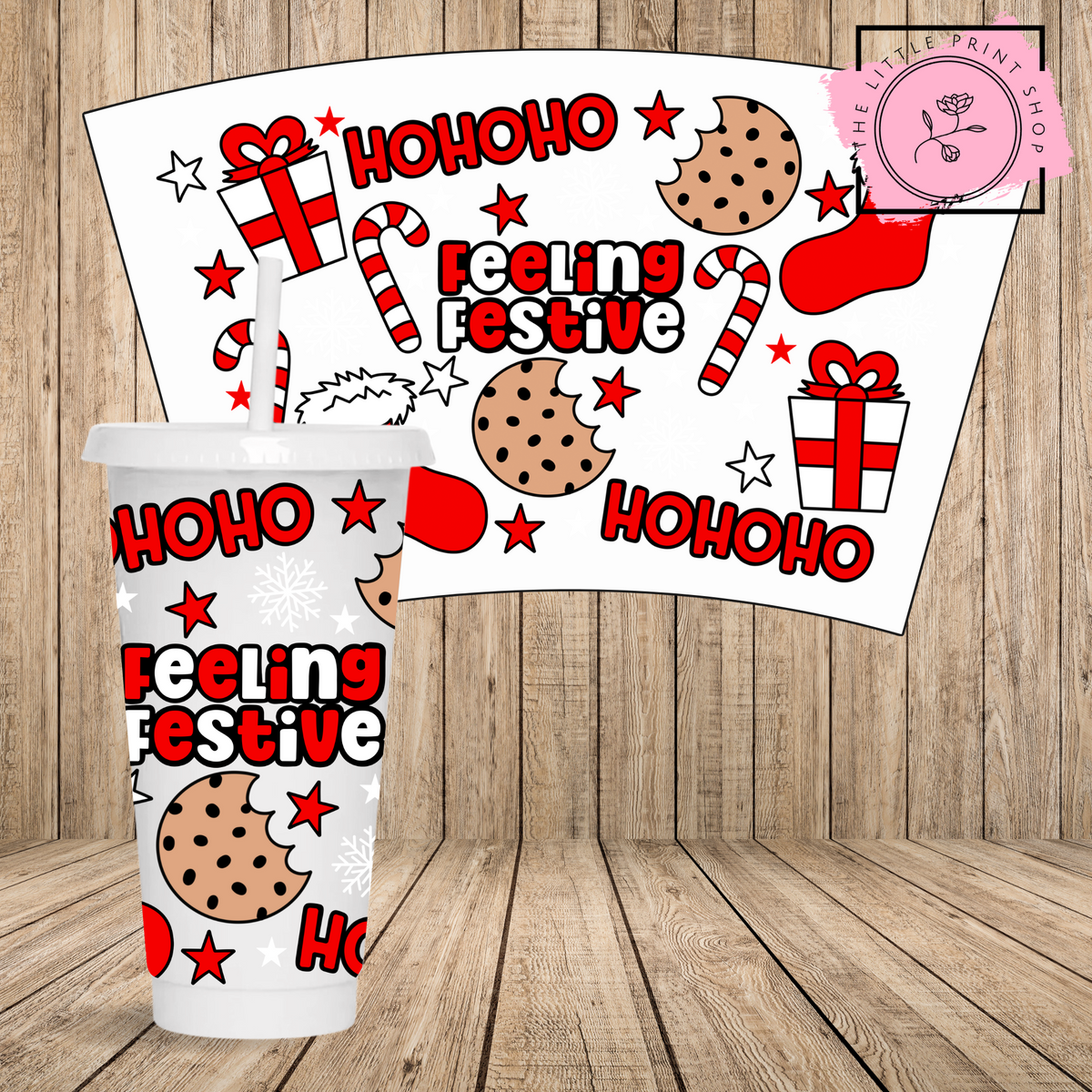 Feeling Festive - 24oz Printed UV DTF Wrap