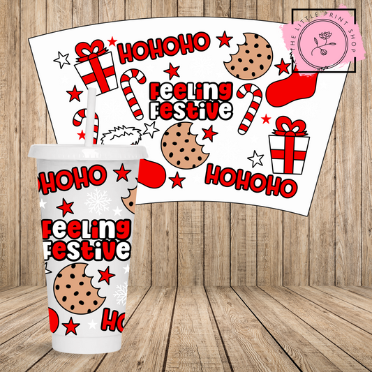 Feeling Festive - 24oz Printed UV DTF Wrap