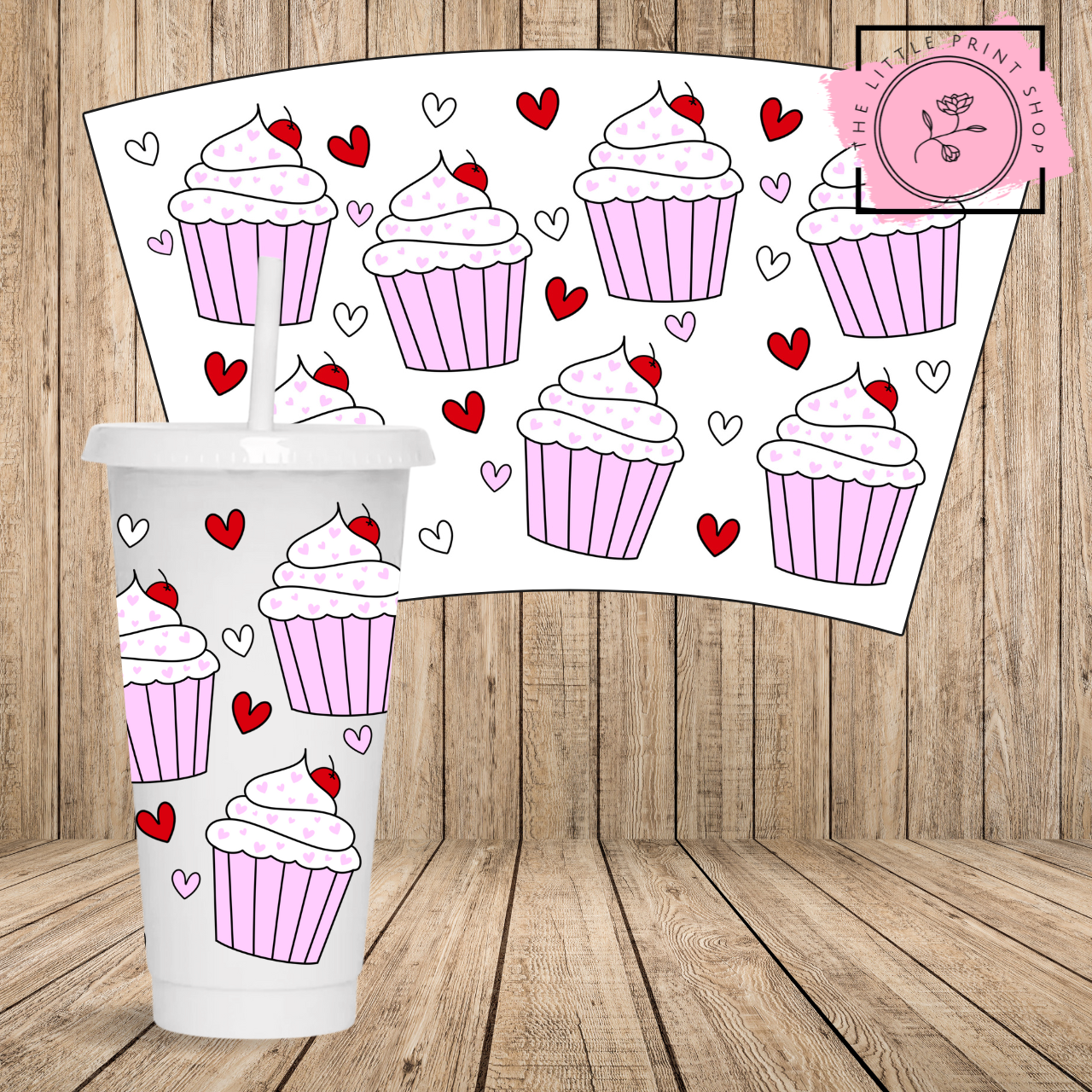 Cupcakes - 24oz Printed UV DTF Wrap