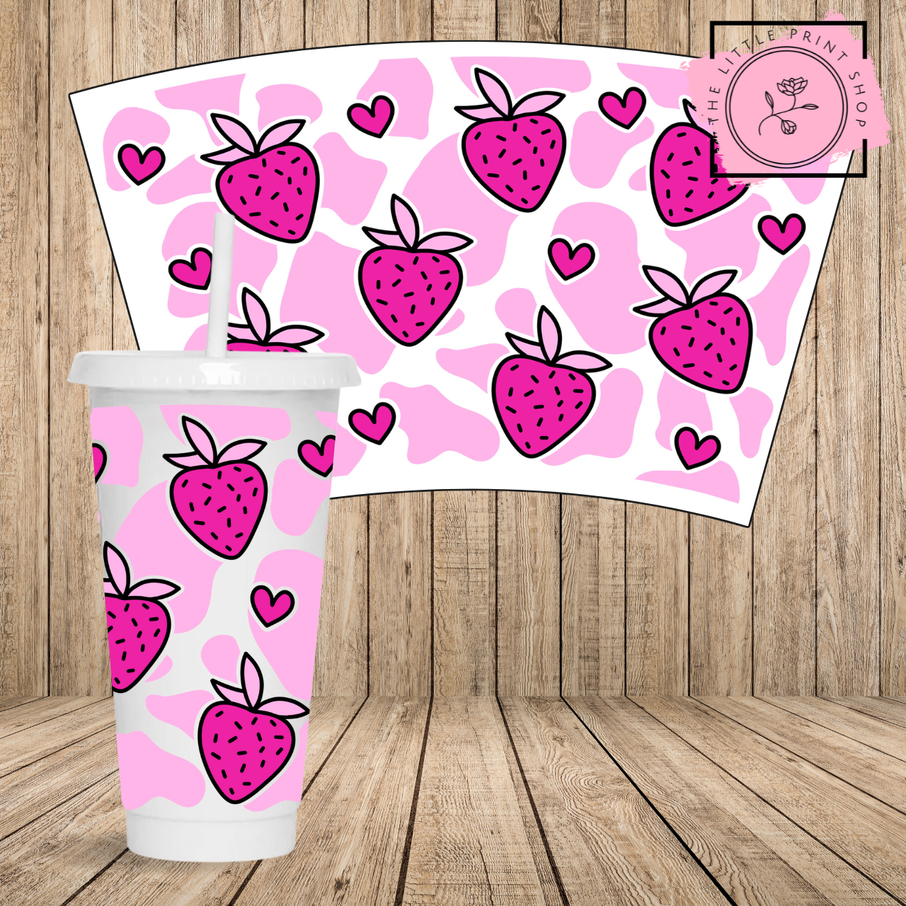 Strawberries - 24oz Printed UV DTF Wrap