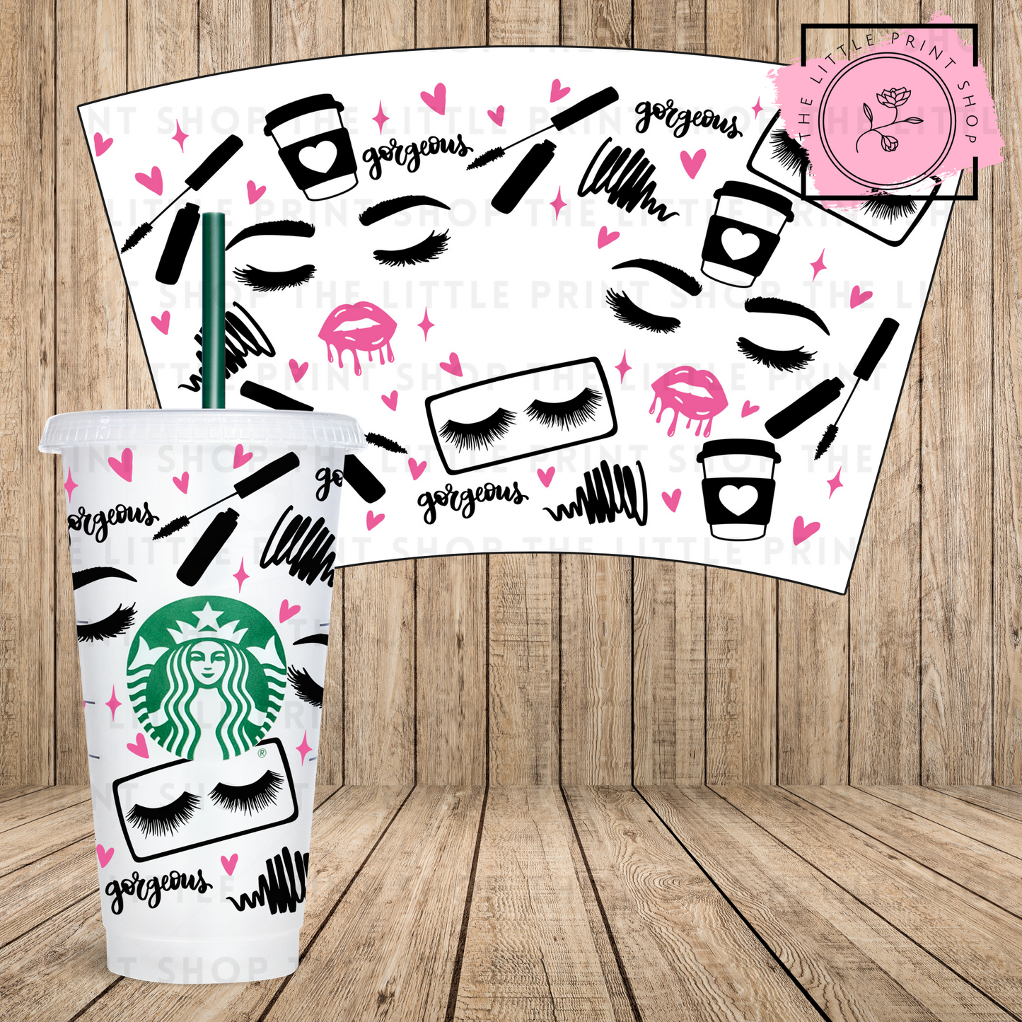 Makeup - 24oz Printed UV DTF Wrap