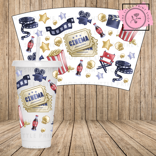 Movie Night - 24oz Printed UV DTF Wrap