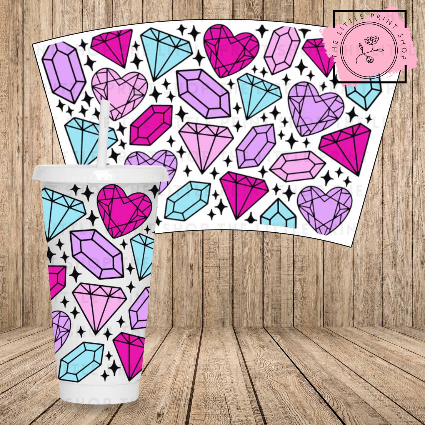 Diamonds - 24oz Printed UV DTF Wrap