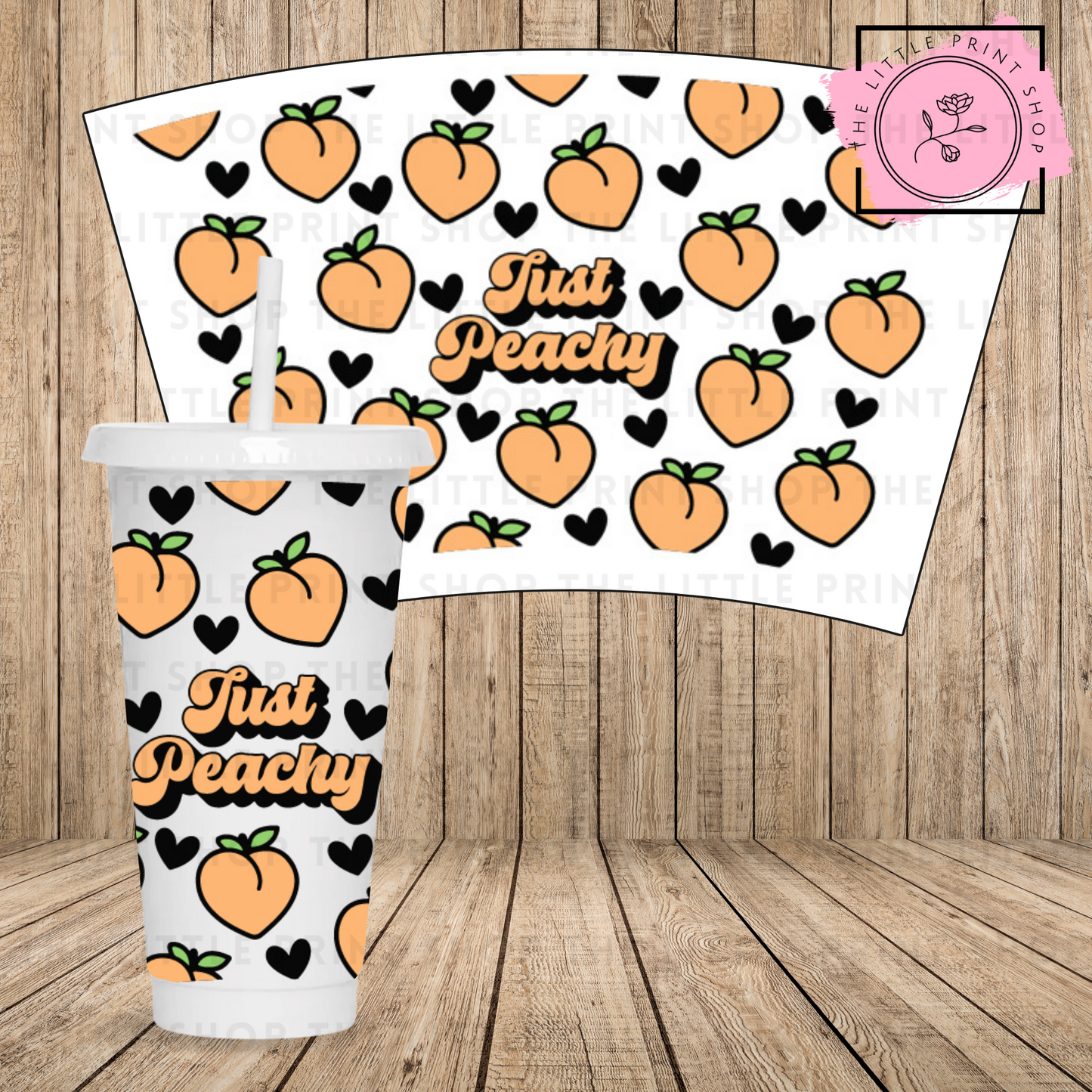Just Peachy - 24oz Printed UV DTF Wrap