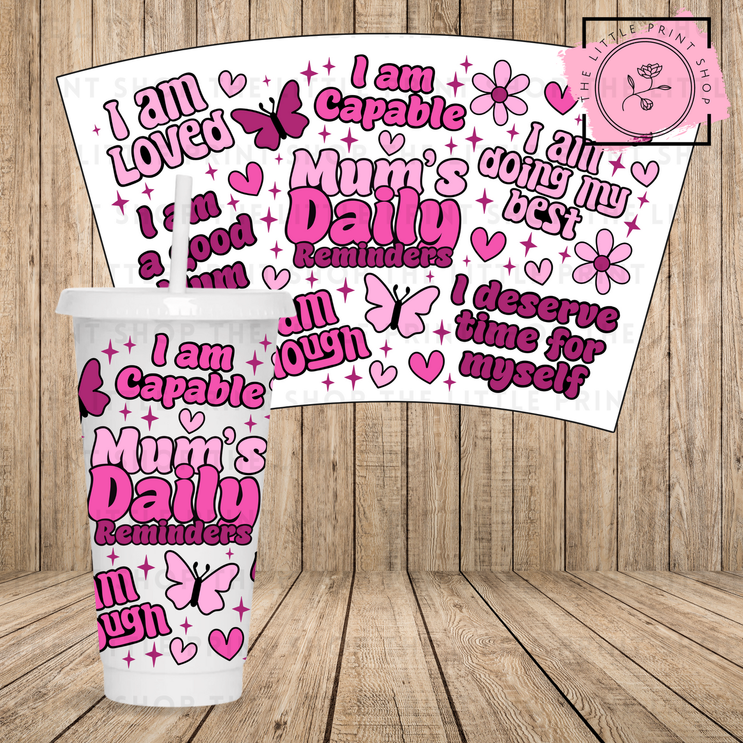 Mum's Daily - 24oz Printed UV DTF Wrap