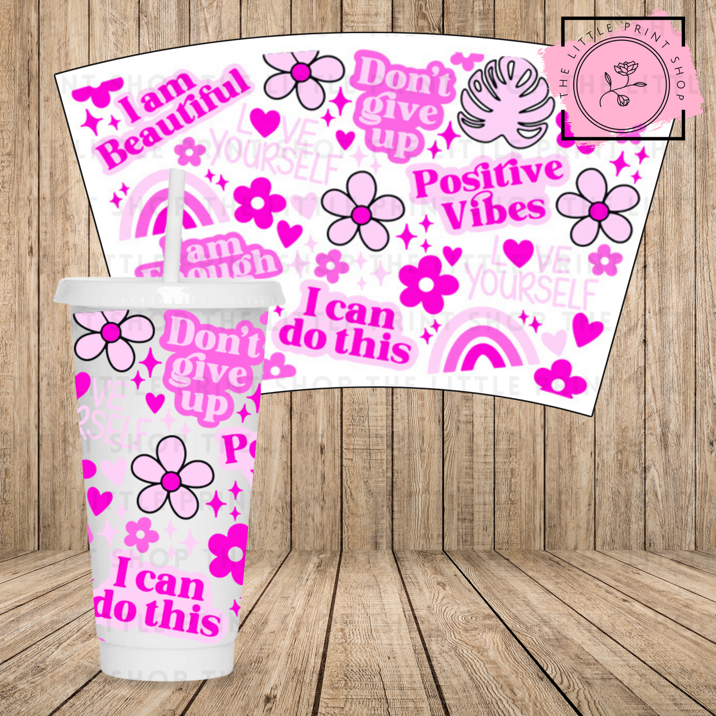 Don't Give Up - 24oz Printed UV DTF Wrap