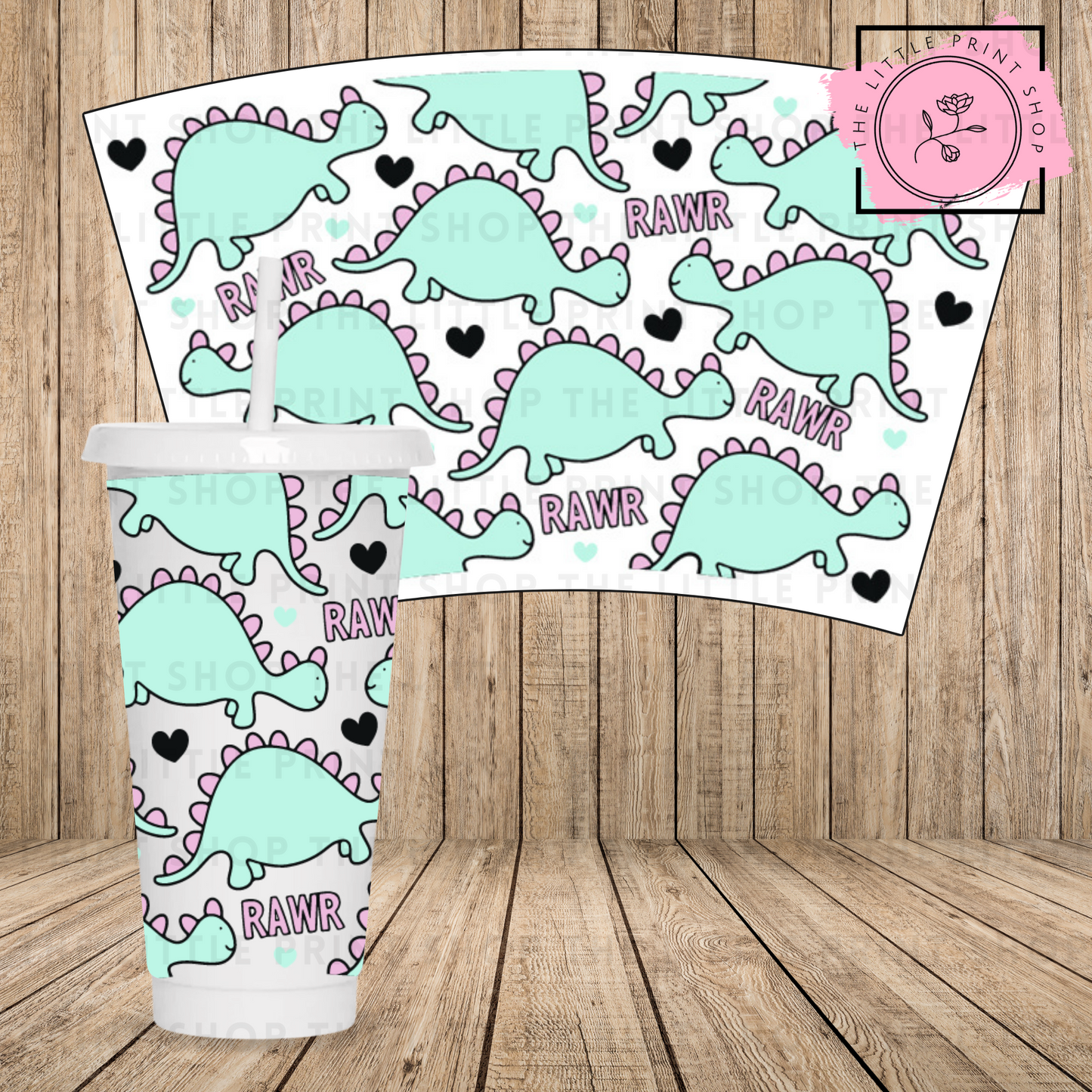 Dinosaurs - 24oz Printed UV DTF Wrap