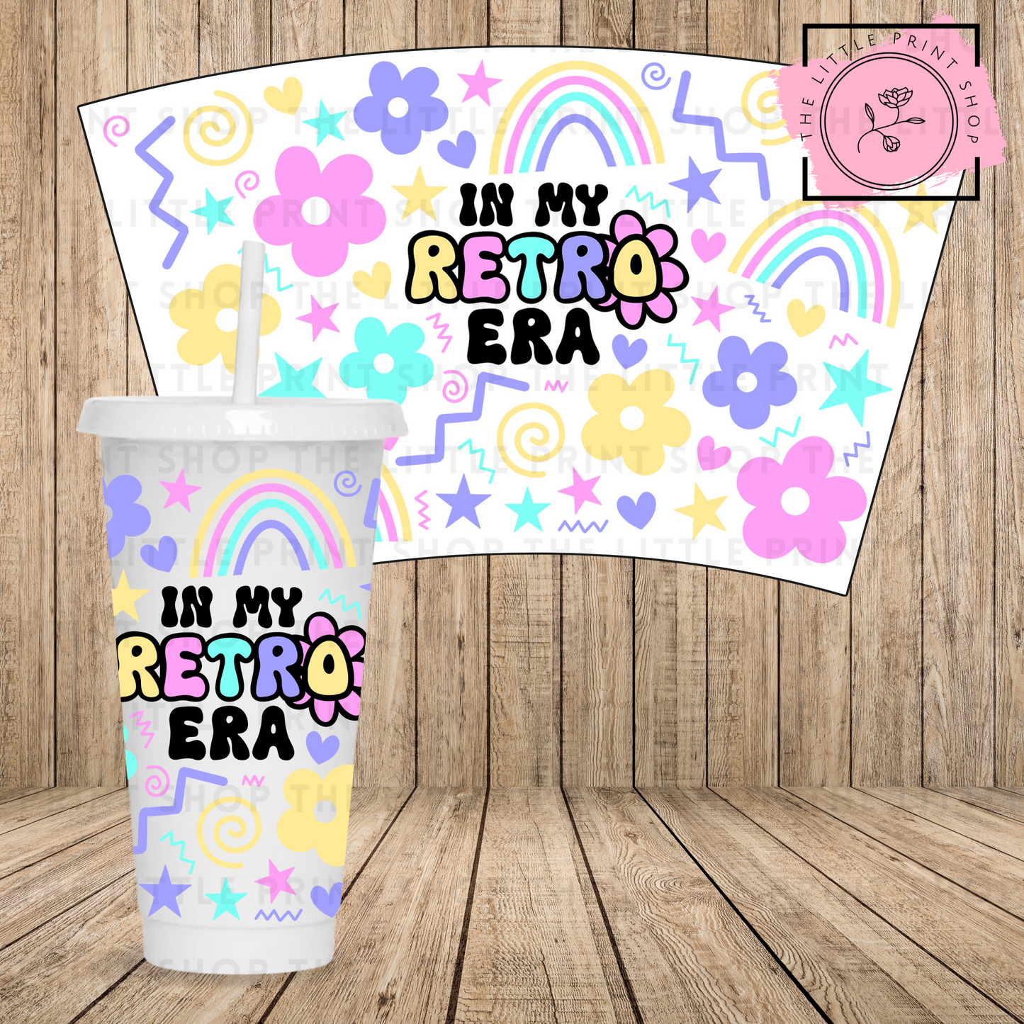 Retro Era - 24oz Printed UV DTF Wrap