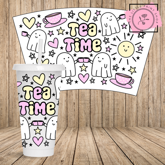 Tea Time - 24oz Printed UV DTF Wrap