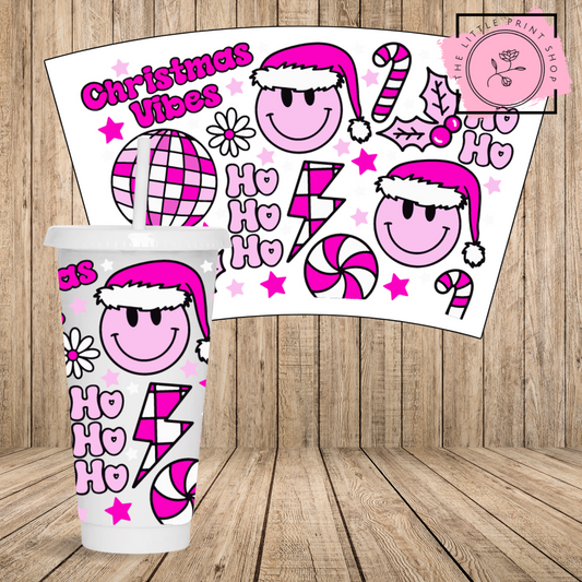Christmas Vibes - 24oz Printed UV DTF Wrap