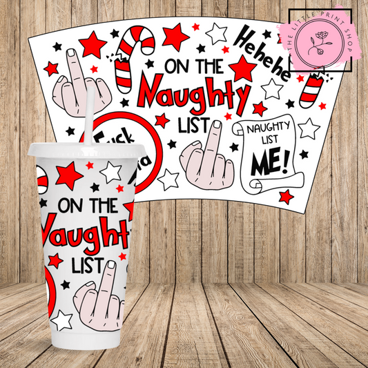 Naughty List - 24oz Printed UV DTF Wrap