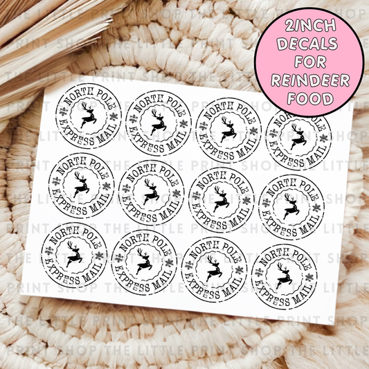 North Pole - Reindeer Food UV DTF Decal Sheet