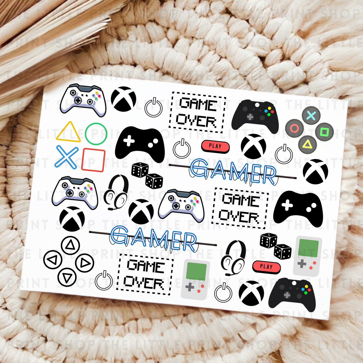 Gamer - UV DTF 8x6 Decal Sheet