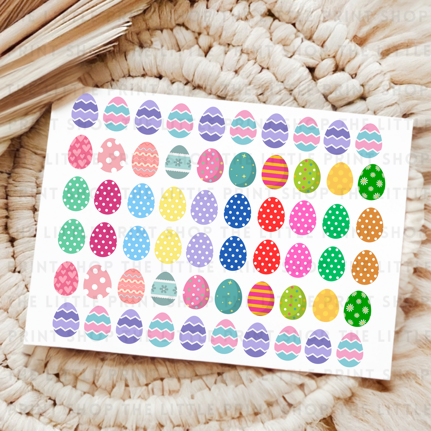Easter Eggs - UV DTF 8x6 Decal Sheet