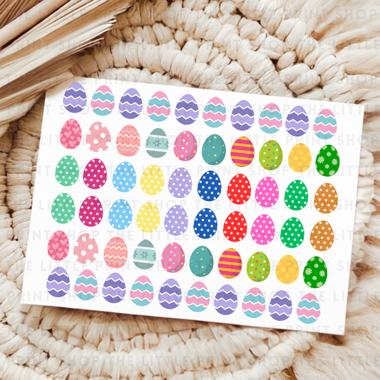 Easter Eggs - UV DTF 8x6 Decal Sheet