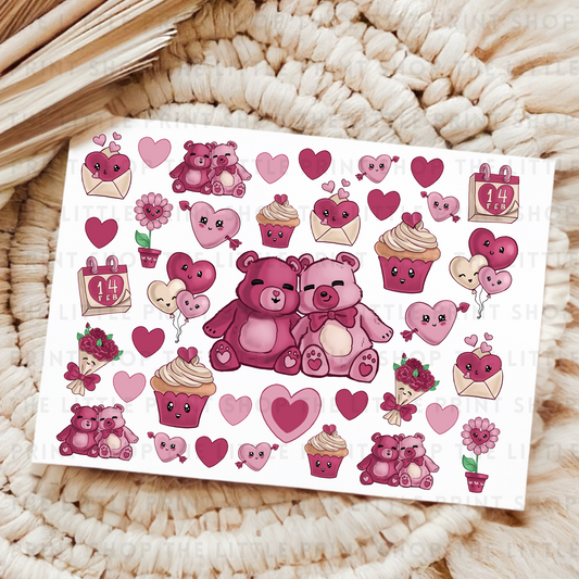 Love Bears - UV DTF 8x6 Decal Sheet