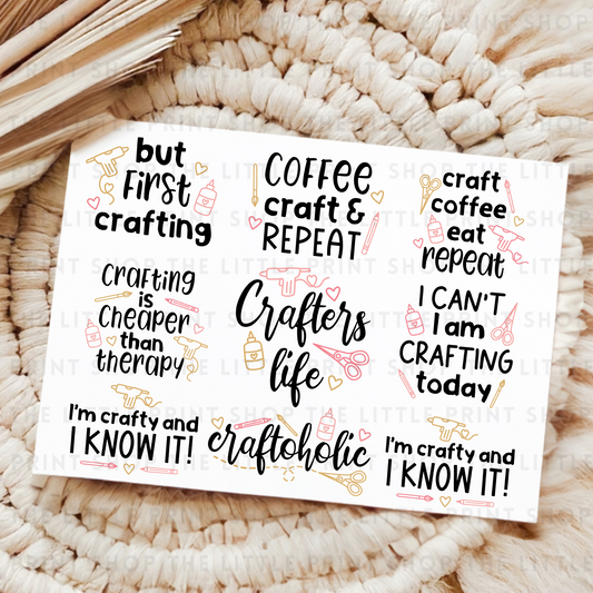 Crafters Life - UV DTF 8x6 Decal Sheet