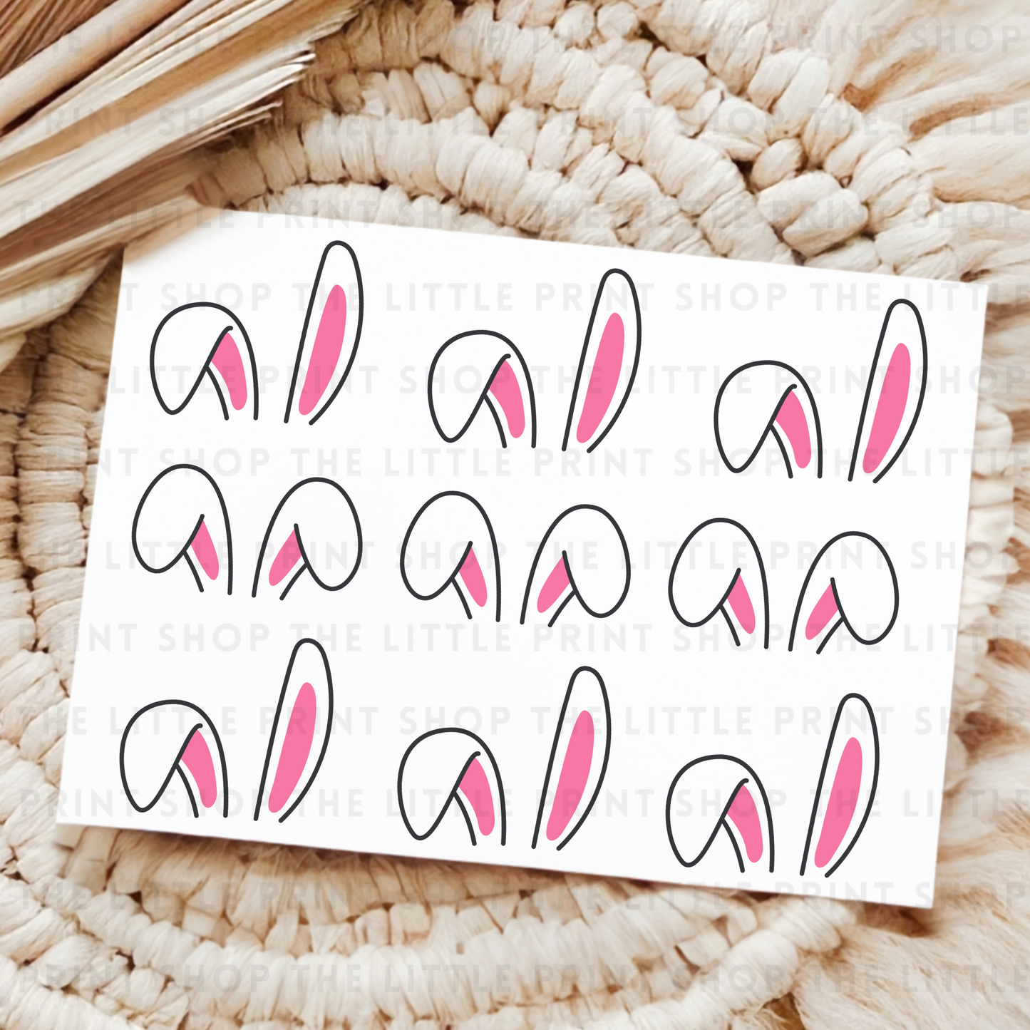 Bunny Ears - UV DTF 8x6 Decal Sheet