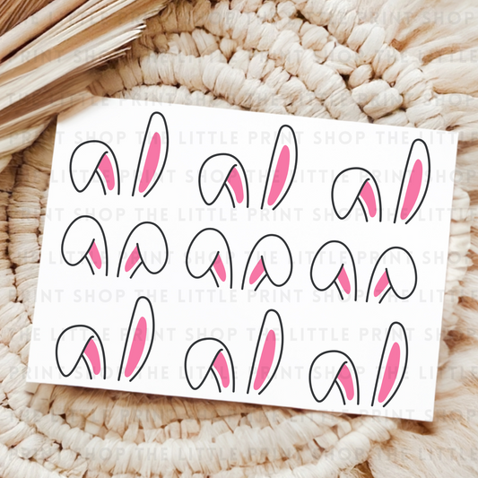 Bunny Ears - UV DTF 8x6 Decal Sheet