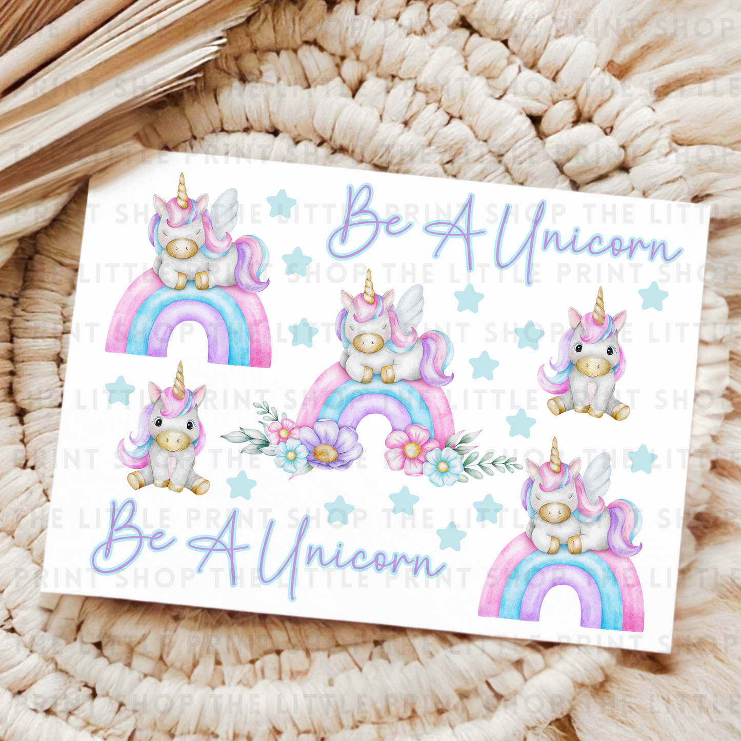 Be A Unicorn - UV DTF 8x6 Decal Sheet